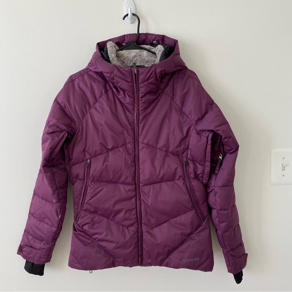 Columbia Women’s Duck Down Omni Heat Jacket Burgundy GUC